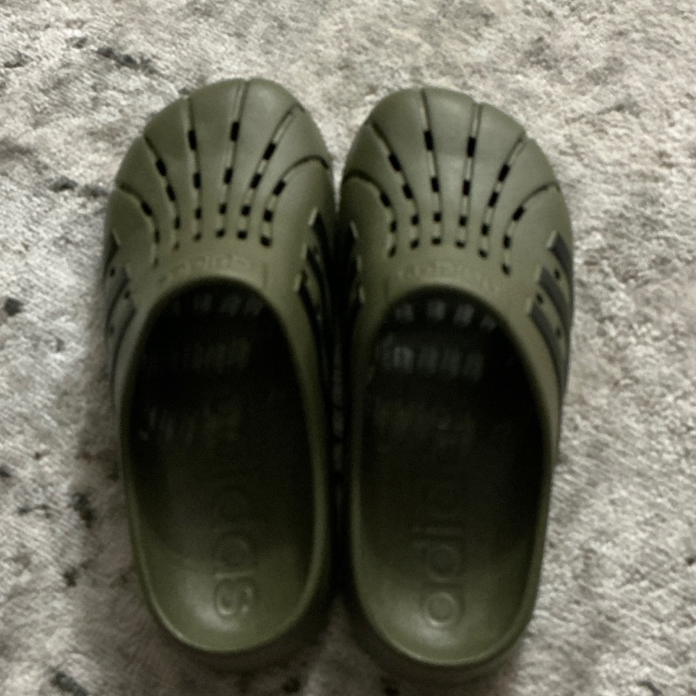 Adidas Men's Olive Slip-On Sandals